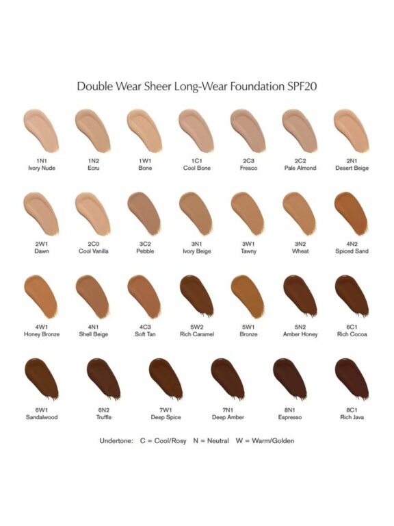 double wear sheer colour swatch